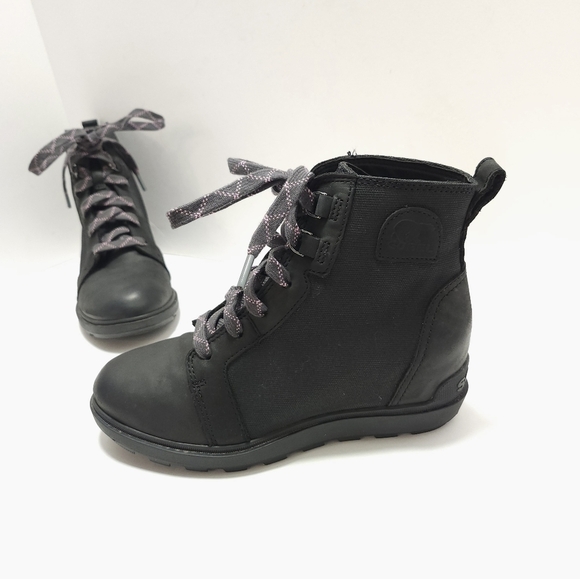 Sorel Evie II Lace Womens Boots Size 7.5 Black - Picture 1 of 8